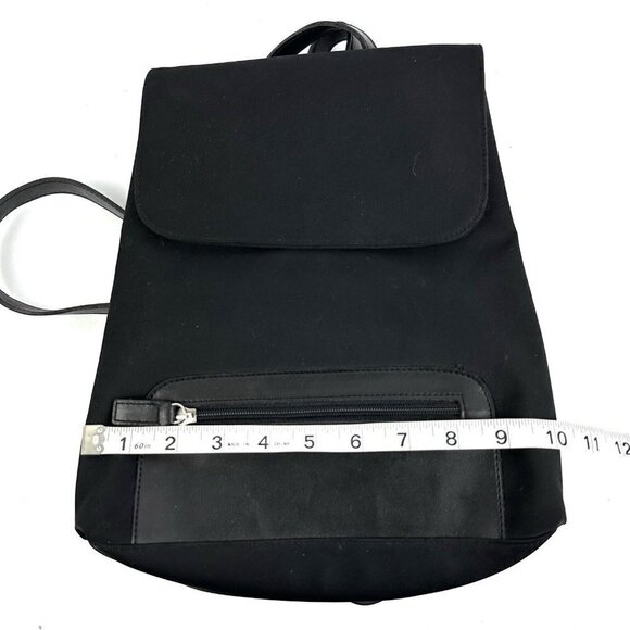 Hillard & Hanson Backpack Black Fabric Shoulder Book Bag‎ Day Pack Travel